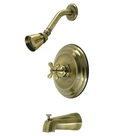 Kingston Brass KB3633AX Tub and Shower Faucet, Antique Brass KB3633AX